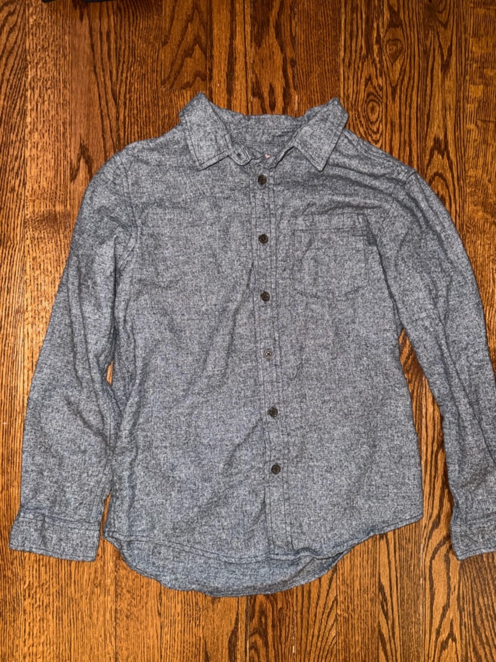 Cat & Jack Gray Long-Sleeve Button-Down Shirt